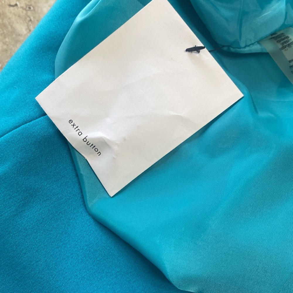 NWT Calvin Klein Elegant Teal Blue Sleeveless Dress, measurements in photos. - Picture 12 of 12